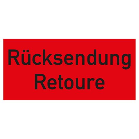 retoure rücksende aufkleber.